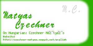 matyas czechner business card